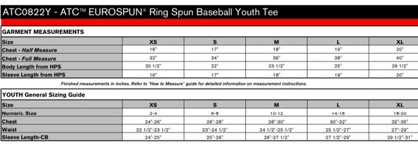 Baseball T-Shirt: ATC™ EUROSPUN® RING SPUN BASEBALL TEE